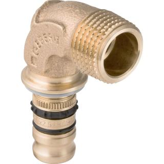 Geberit Übergangsbogen Mepla d 63mmxR 2, 90Gr, m AG, Rotguss