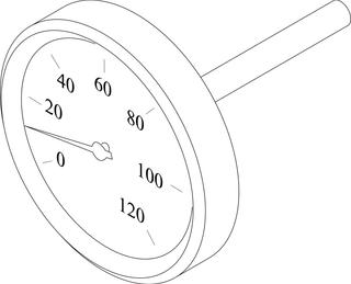 BOSCH Ersatzteil TTNR: 8738203232 Thermometer D63mm 0-120grdC