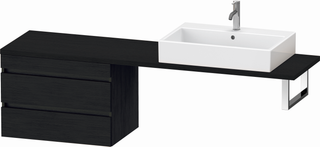 Duravit WT-Unterschrank Com DuraStyle 70x47,8cm, Ei sw, f Kons, 2 Schubkästen