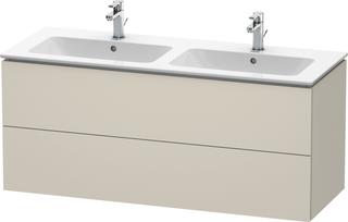 Duravit Waschtisch-Unterschrank L-Cube 129x48,1x55cm, 2 Schub., wandh, Tau matt