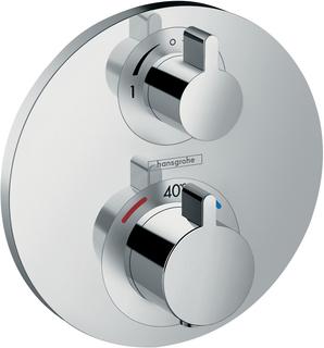 hansgrohe Fertigmontageset Ecostat S UP-Thermostat, 2 Verbraucher, chrom