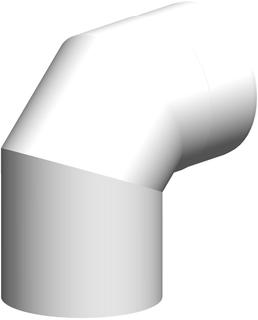 ATEC Bogen PolyClassic +Iron/White 87Grad, DN 100/150, PP, Edelstahl weiß