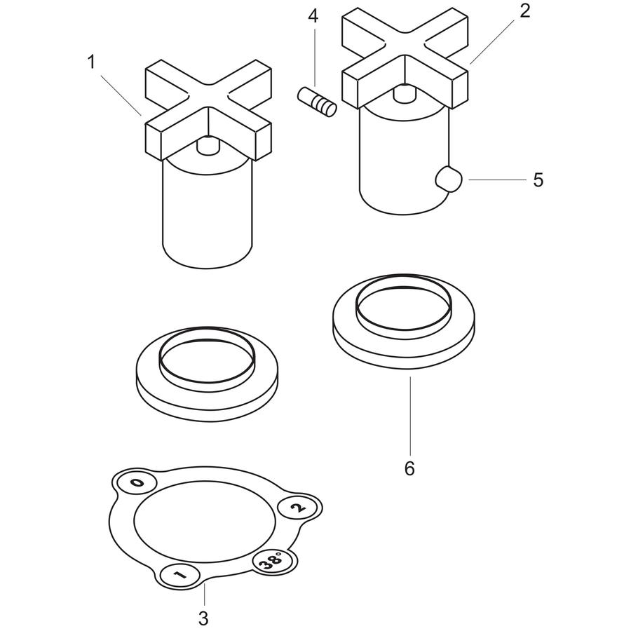Artikelbild 2 des Artikels „hansgrohe Fertigmontageset Axor Citterio 2-L-W-Ran-Arm, m Therm., Kreuzgr., chr chrom“