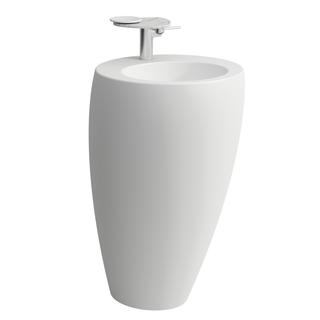 Laufen Waschtisch ALESSI ONE 52x53cm, o. Hahnl., mit Säule, weiß matt