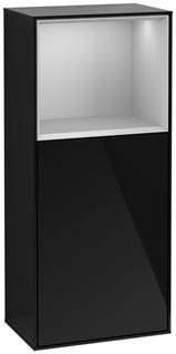 V&B Seitenschrank Finion 41,8cm, r, LS, Reg Gr m Lac, glo bla Lac