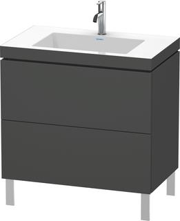 Duravit WT-Unterschrank c-bonded L-Cube 80x48cm, 1 HL, graph ma, 2 Ausz., steh.