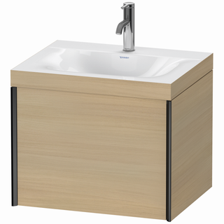 DU WTU XViu/Viu, 1 Ausz, 503x600x480mm 1 HL, schw. m/med. eiche, Ra. 71 ES Nussb