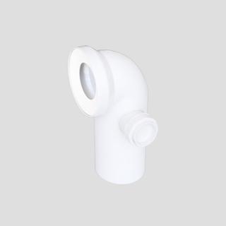 Sanit WC-Anschlussbogen DN 100, 90Gr, we, Stut. rechts, DN 40/50