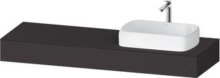 Duravit Konsole Qatego 160x55x17cm, gra m, 1 Ausschn, Beck. re