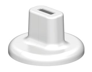 Wemefa Design-Fußabdeckung 824-10 weiß glänzend, rund, Kunststoff
