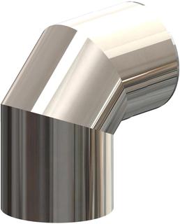 ATEC Bogen PolyClassic +Iron/White 87Grad, DN 100/150, PP, Edelstahl blank