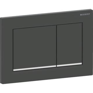 Geberit Abdeckplatte Omega20 Square Pl/T sw ma lac, Streif hgl-vc, f 2-Mg