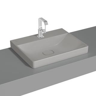 VitrA Aufsatzwaschtisch New Metropole steingrau ma, 60x47x17cm, o. ÜL.Schl.