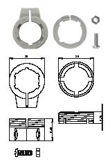 HG-TEC Adapterset Kunststoff 30 x 1,5 auf Danfoss RAV-L, RAV-N