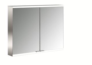 EMCO Aufputz-Lichtspiegelschrank prime 2 800x730mm, m Lichtp., 2trg, alu/Spiegel