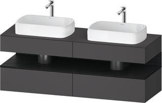 Duravit Waschtisch-Unterschrank Qatego 160x55x60cm, E sw/gra m, Pl, B bs, B