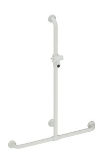 HEWI Duschhandlauf 801 762x1250mm, li-grau, m Brausest., matt