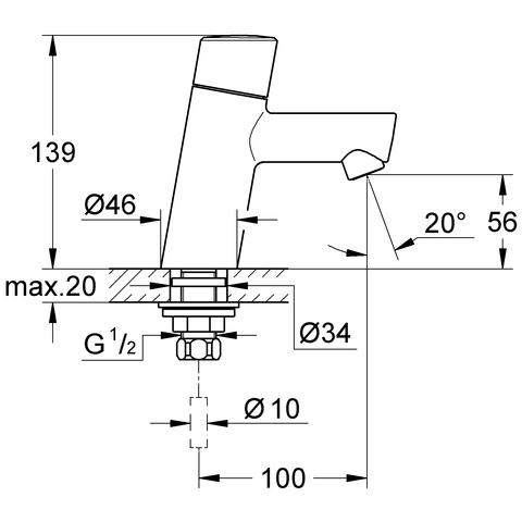 Artikelbild 3 des Artikels „GROHE Standventil Concetto XS-Size, chrom chrom“