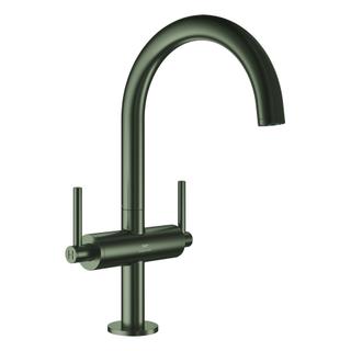 GROHE Waschtisch-Zweigriff-Armatur Atrio 1/2", L, m HG, P-o Abl 1 1/4", sat gr