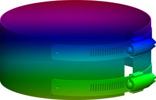 AT Klemmband DN60/100 Edelstahl RAL-Farbe