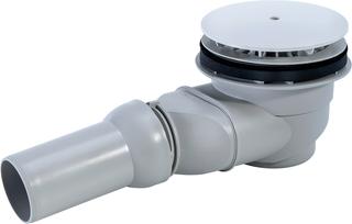 Duravit Duschwannenablauf PuraVida d= 9cm, Abgang waagerecht, chrom