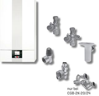 Wolf Paket Brennwerttherme CGB 2-24-BM2, Aufputz, ohne Speicher