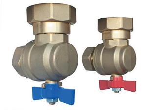 Tuxhorn Eckkugelhahn Set 1 tubra DN 25, UWM G1 - G11/2 IG, für Heizkreis