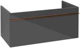 V&B Waschtisch-Unterschrank Venticello 95,3x42x50,2cm, Gr. Cop, Gl. glossy grey