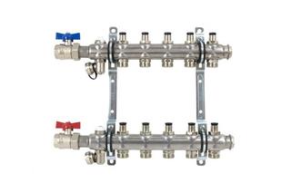 Strawa Heizkörperverteiler e-class 55 4 HK, BL 345mm, m SFE, 3/4" KH, m Vtl