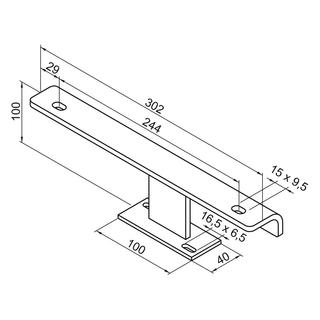 Zehnder Fußkonsole FMORV HDF-6 z Bo-mont, m fixem Bo.abs. 100mm, SF