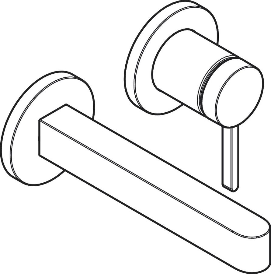 Artikelbild 3 des Artikels „hansgrohe Fertigmontageset Finoris UP-WT-EHM, f Wd-mont., Ausl. 168mm, ch Ausladung 168 mm | chrom“