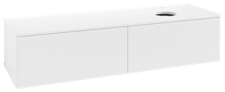 V&B WT-Unterschrank o. F-Struktur Antao 160x50cm, HL, WBP-farbe Lac, wh. m Lac