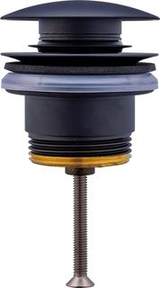 Duravit Push-Open-Ventil f Waschtische mit Überlauf, schwarz matt