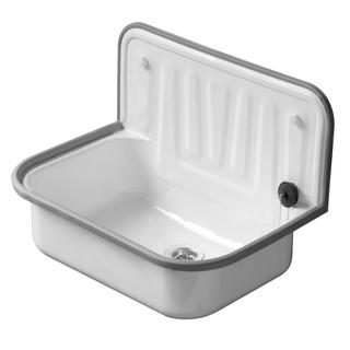 HS Stahl-Ausgussbecken Stella 49,5x37x33,5cm, o Ü, o HL, we. email.