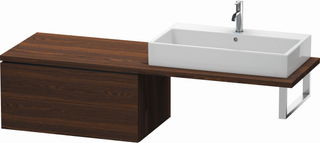DU US für Konsole L-Cube 400x820x548mm 2 Schubkästen, Nussbaum gebürstet ES Nussb
