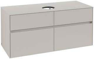 V&B Waschtischunterschrank Collaro 120x54,8x50cm, WT mittig, soft grey