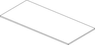IS WT-Platte Conca ohne Ausschnitt 802x373mm Weiß