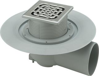 Viega Bodenablauf Advantix 4955.1 DN 70, Abl waagerecht, Kunststoff grau