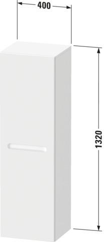 Artikelbild 6 des Artikels „Duravit Halbhochschrank No. 1 40x36x132cm, 4 Fachb., T. re, Weiß Matt Tür rechts | Weiß Matt“