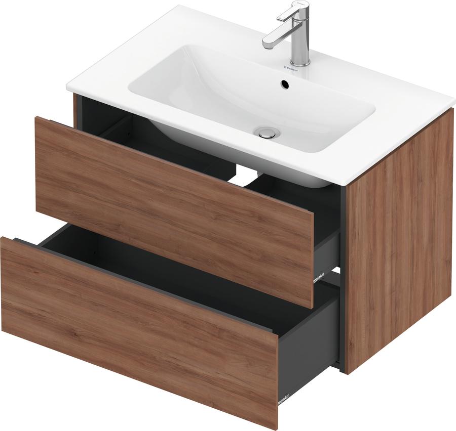 Artikelbild 3 des Artikels „DU Waschtischunterbau wandh. L-Cube LC6240 Nussbaum 481x620x550mm 2Sk. “