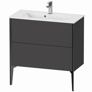 DU WTU bodenst. XViu 594x810x390mm 2 Ausz.schwarz matt/graphit matt ES Ahorn