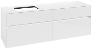V&B Waschtischunterschrank Collaro 160x54,8x50cm, WT links, glossy white