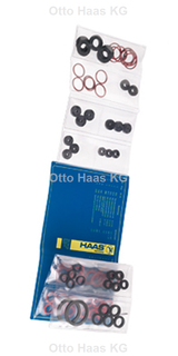 HAAS Dichtungs-Set PHILIPP 75 Stück, aufklappbares Etui, blau