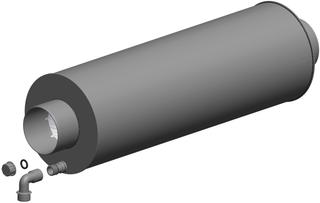 ATEC Absorptions-Schalldämpfer <ASD 47, DN 125, 838mm, 30 dB, a KS