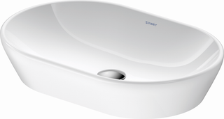 Duravit Aufsatz-Waschtisch D-Neo 60x40cm, o. Hahnl., ÜL, Hahnloch, weiß
