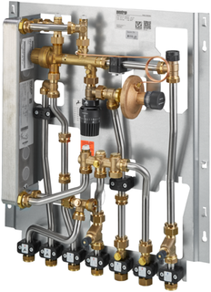 Oventrop Wohnungsstation Regudis W-HTF Leistungsb. 1, m. 12 l/m., nickelgelötet