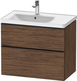 Duravit Waschtisch-Unterschrank D-Neo 78,4x45,2cm, 1 Kast, B L, sw/Nuss dkl.