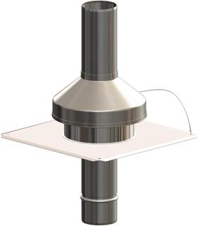 ATEC Mündungs-Set PolyTop DN 80, 330x330mm, Edelstahl