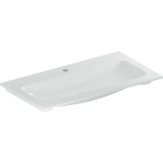 Geberit Möbel-Waschtisch iCon Hahnl. mit., 90x48cm, o. Überlauf, weiß