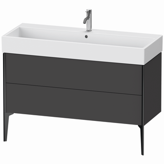 DU WTU bodenst. XViu 493x1184x454mm 2 Ausz.schwarz matt/graphit matt ES Ahorn